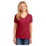 Joe's USA Ladies 5.4-oz 100% Cotton V-Neck T-Shirt