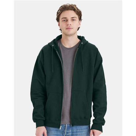 Hanes Ultimate Cotton® Full-Zip Hooded Sweatshirt - Hanes F280 Hanes Deep Forest S