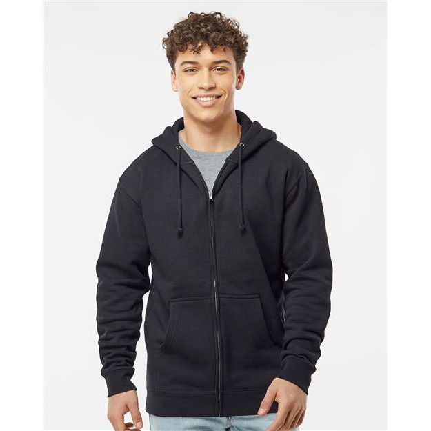 Independent Trading Co. Heavyweight Full-Zip Hooded Sweatshirt - Independent Trading Co. IND4000Z Independent Trading Co. Black XS