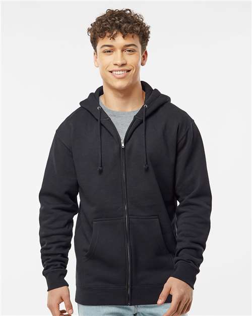 Independent Trading Co. IND4000Z Unisex Heavyweight Full-Zip Hooded Sweatshirt | Wholesale Heavyweight Zip Hoodie
