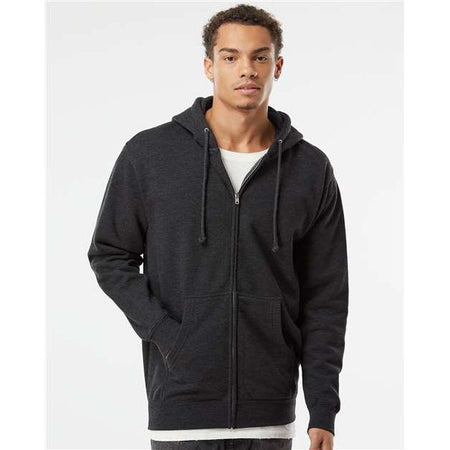 Independent Trading Co. Heavyweight Full-Zip Hooded Sweatshirt - Independent Trading Co. IND4000Z Independent Trading Co. Charcoal Heather XS