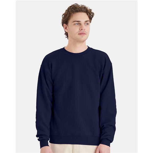 Hanes Ecosmart® Crewneck Sweatshirt - Navy - Hanes P160 Hanes