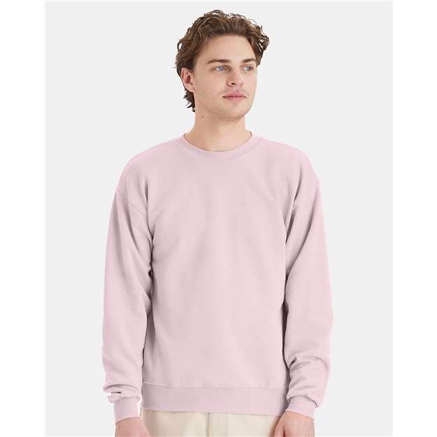 Hanes Ecosmart® Crewneck Sweatshirt - Pale Pink - Hanes P160 Hanes Pale Pink S