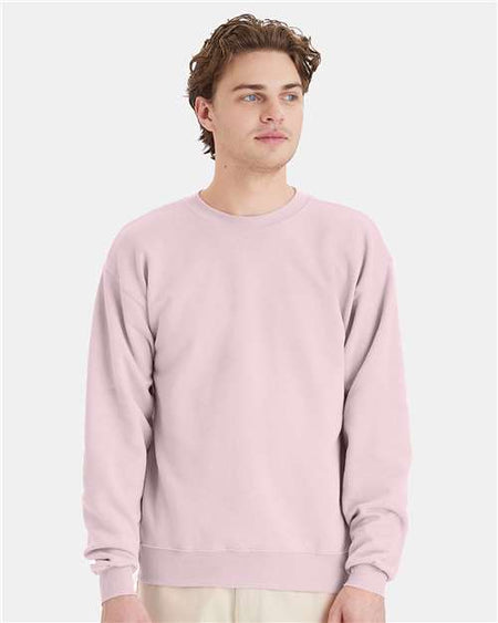 Hanes Ecosmart® Crewneck Sweatshirt - Pale Pink - Hanes P160 Hanes