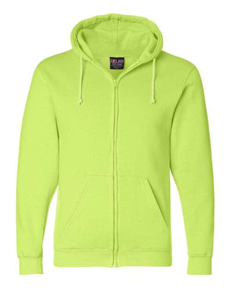 Bayside USA-Made Full-Zip Hooded Sweatshirt - Bayside 900 Bayside Lime Green S