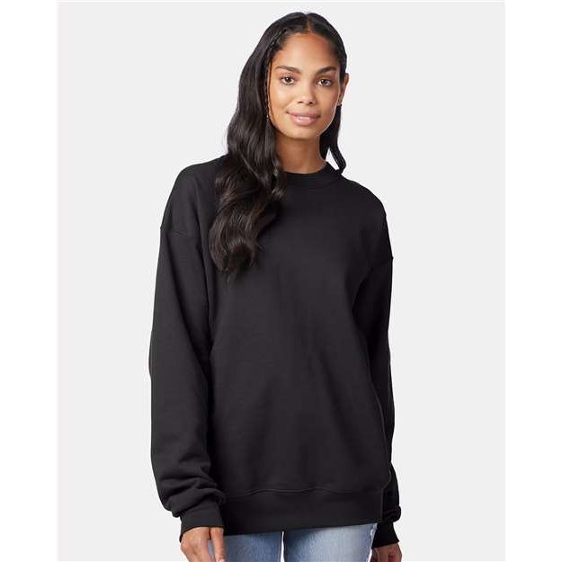 Hanes Ultimate Cotton® Crewneck Sweatshirt - Black - Hanes F260 Hanes