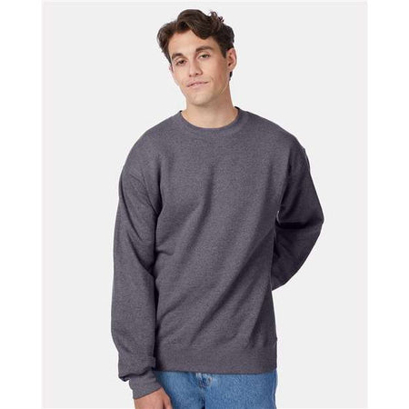 Hanes Ultimate Cotton® Crewneck Sweatshirt - Charcoal Heather - Hanes F260 Hanes