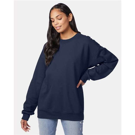 Hanes Ultimate Cotton® Crewneck Sweatshirt - Navy - Hanes F260 Hanes