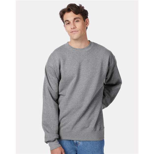 Hanes Ultimate Cotton® Crewneck Sweatshirt - Oxford Grey - Hanes F260 Hanes