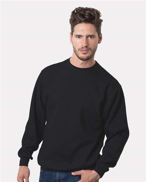 Bayside USA-Made Crewneck Sweatshirt - Black - Bayside 1102 Bayside Black S