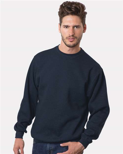 Bayside USA-Made Crewneck Sweatshirt - Navy - Bayside 1102 Bayside Navy S