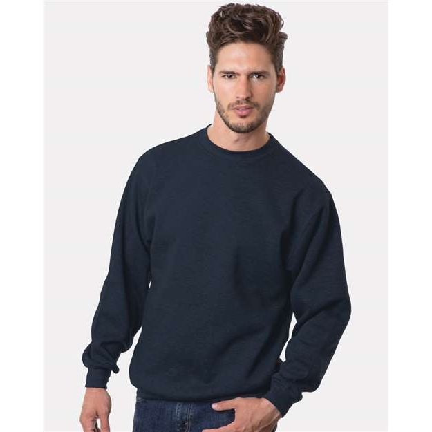 Bayside USA-Made Crewneck Sweatshirt - Navy - Bayside 1102 Bayside