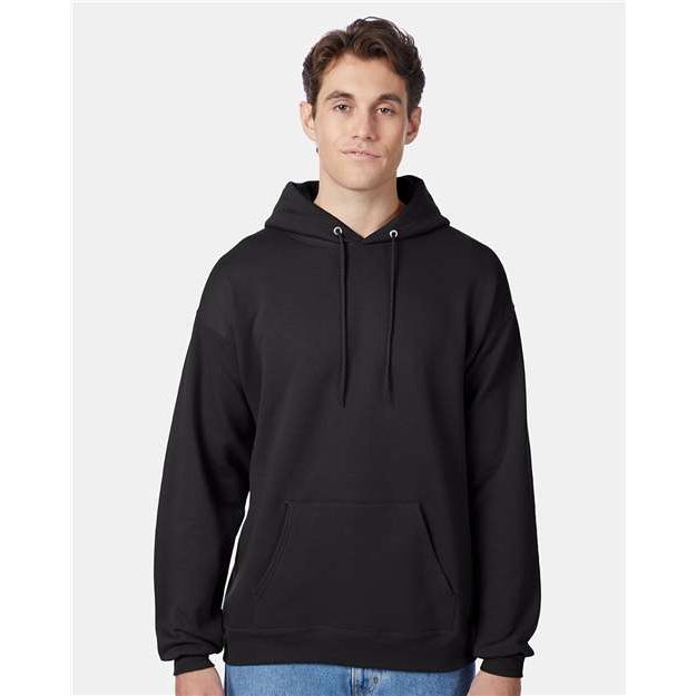 Hanes Ecosmart® Hooded Sweatshirt - Black - Hanes P170 Hanes