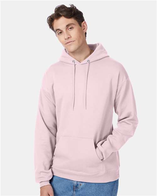 Hanes Ecosmart® Hooded Sweatshirt - Pale Pink - Hanes P170 Hanes Pale Pink S