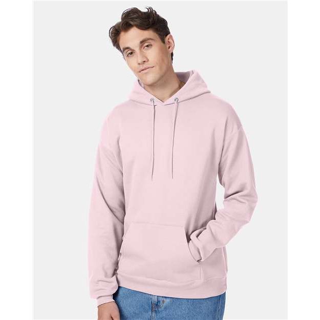 Hanes Ecosmart® Hooded Sweatshirt - Pale Pink - Hanes P170 Hanes