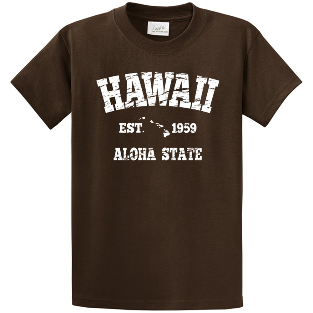 Vintage Hawaiian Islands Tee's in 42 Colors and Regular, Big and Tall Sizes 1959