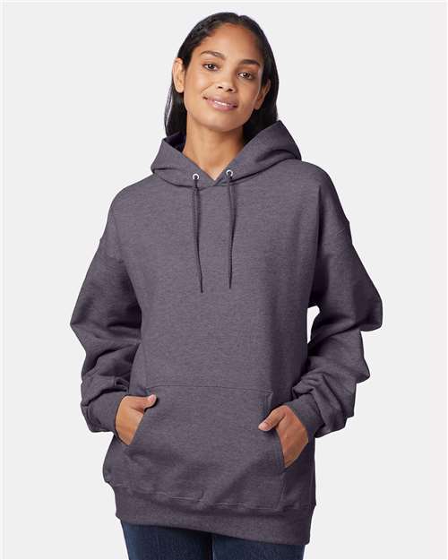 Hanes Ultimate Cotton® Hooded Sweatshirt - Charcoal Heather - Hanes F170