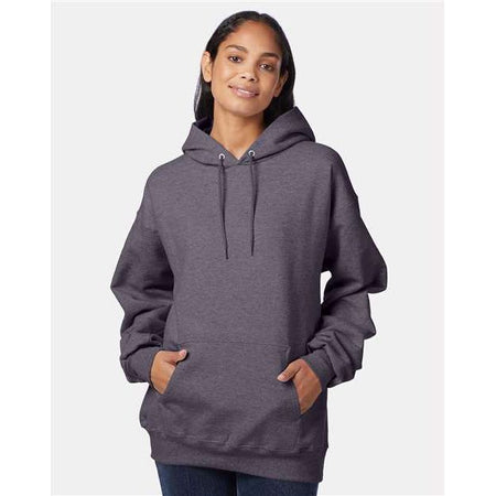 Hanes Ultimate Cotton® Hooded Sweatshirt - Charcoal Heather - Hanes F170 Hanes