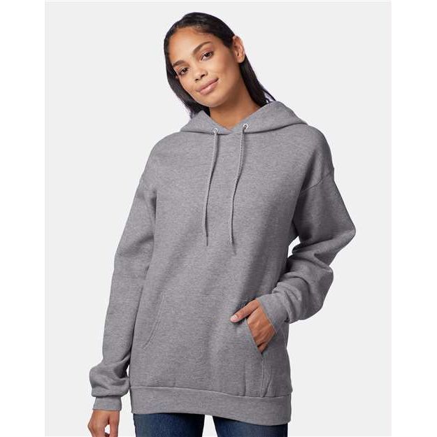 Hanes Ultimate Cotton® Hooded Sweatshirt - Oxford Grey - Hanes F170 Hanes