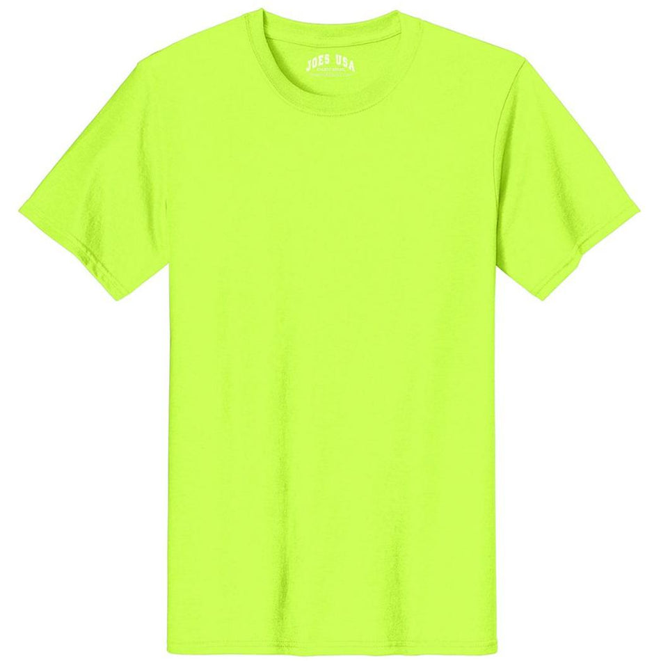 Joe's USA Mens Heavyweight Wholesale 6.1-ounce, 100% Cotton T-Shirt - Safety Green - JUSAPC61 T-Shirts Joe's USA Safety Green S