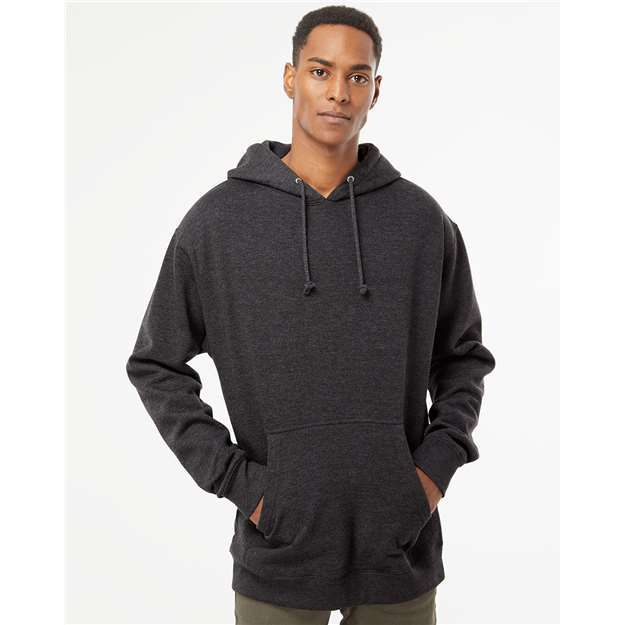 Independent Trading Co. Heavyweight Hooded Sweatshirt - Charcoal Heather - Independent Trading Co. IND4000 Independent Trading Co. Charcoal Heather XS