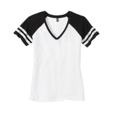 Ladies Game V-Neck Tee Joe's USA X-Small White / Black