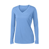 Ladies Long Sleeve Moisture Wicking Athletic Shirts in Sizes XS-4XL-CarolinaBlue Joe's USA Carolina Blue XS