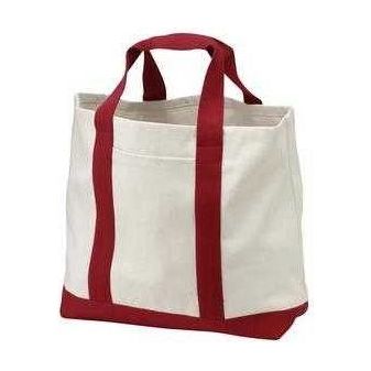 2 - Tone Shopping Tote Natural/Black Tote Bags