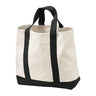 2 - Tone Shopping Tote Natural/Black Tote Bags