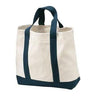 2 - Tone Shopping Tote Natural/Navy Tote Bags