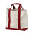 2 - Tone Shopping Tote Natural/Red Tote Bags