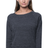 Royal Apparel 20012 Women's Triblend Long Sleeve Raglan Pullover - Tri Onyx
