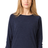 Royal Apparel 20012 Women's Triblend Long Sleeve Raglan Pullover - Tri Denim Navy