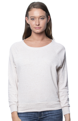 Royal Apparel 20012 Women's Triblend Long Sleeve Raglan Pullover - Tri Oatmeal