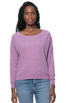 Royal Apparel 20012 Women's Triblend Long Sleeve Raglan Pullover - Tri Purple