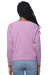Royal Apparel 20012 Women's Triblend Long Sleeve Raglan Pullover - Tri Purple