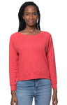 Royal Apparel 20012 Women's Triblend Long Sleeve Raglan Pullover - Tri Red