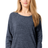 Royal Apparel 20012 Women's Triblend Long Sleeve Raglan Pullover - Tri True Navy