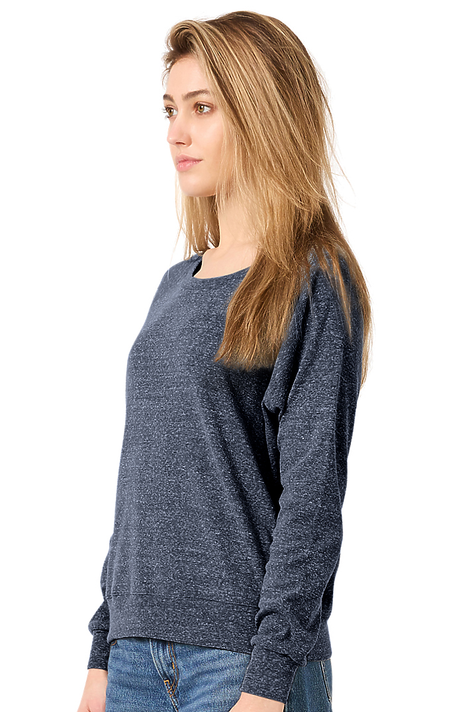 Royal Apparel 20012 Women's Triblend Long Sleeve Raglan Pullover - Tri True Navy