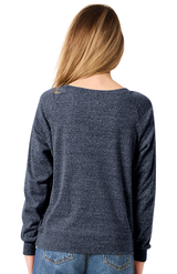 Royal Apparel 20012 Women's Triblend Long Sleeve Raglan Pullover - Tri True Navy