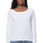 Royal Apparel 20012 Women's Triblend Long Sleeve Raglan Pullover - Tri White