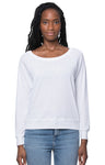 Royal Apparel 20012 Women's Triblend Long Sleeve Raglan Pullover - Tri White