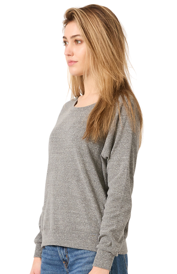 Royal Apparel 20012 Women's Triblend Long Sleeve Raglan Pullover - Tri Vintage Grey