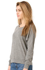 Royal Apparel 20012 Women's Triblend Long Sleeve Raglan Pullover - Tri Vintage Grey