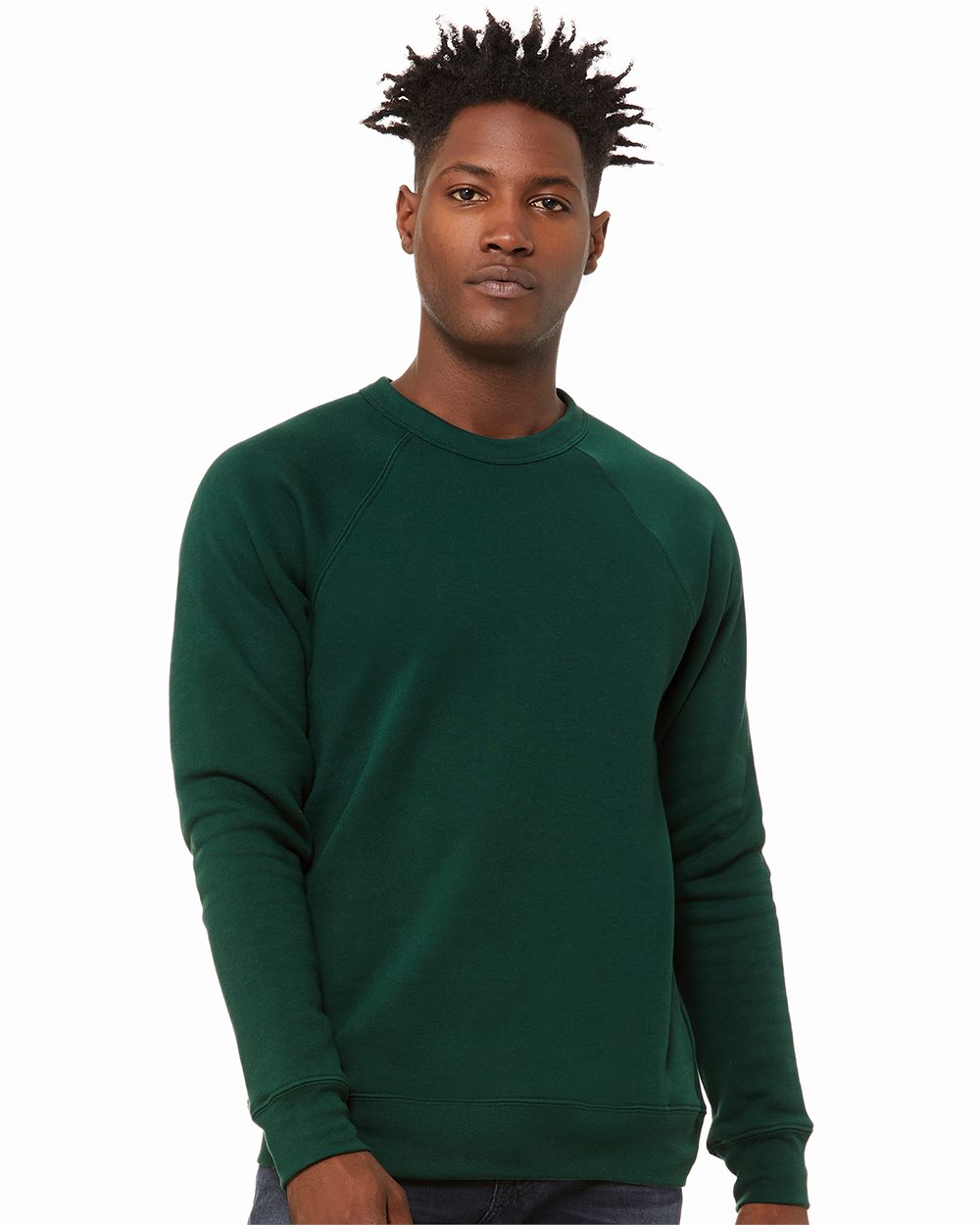 Bella + Canvas 3901 Unisex Sponge Fleece Raglan Crewneck Sweatshirt