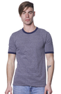 Royal Apparel 20052 Unisex Triblend Ringer Tee - Tri Vntg Gry / Tri Dnm Nvy