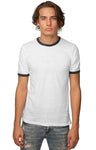 Royal Apparel 20052 Unisex Triblend Ringer Tee - Tri White / Tri Onyx