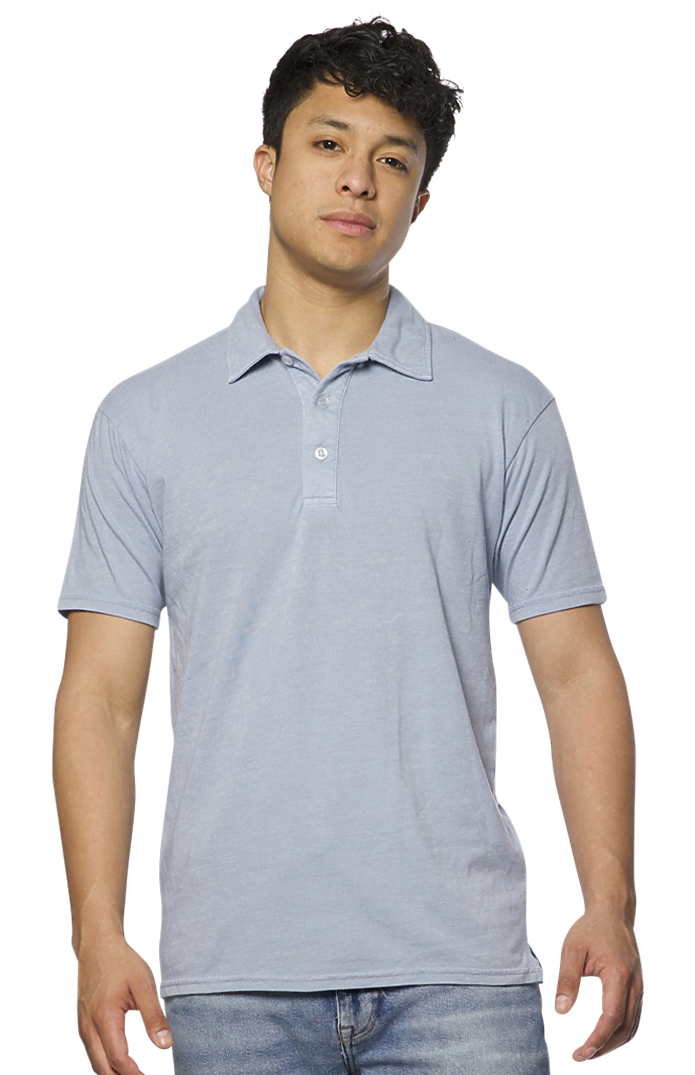 Royal Apparel 20057PD Unisex Triblend Pigment Dyed Polo - Bluestone