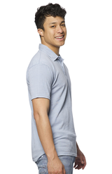 Royal Apparel 20057PD Unisex Triblend Pigment Dyed Polo - Bluestone