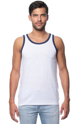 Royal Apparel 20058 Unisex Triblend Tank Top - Tri White / Tri Denim Nvy